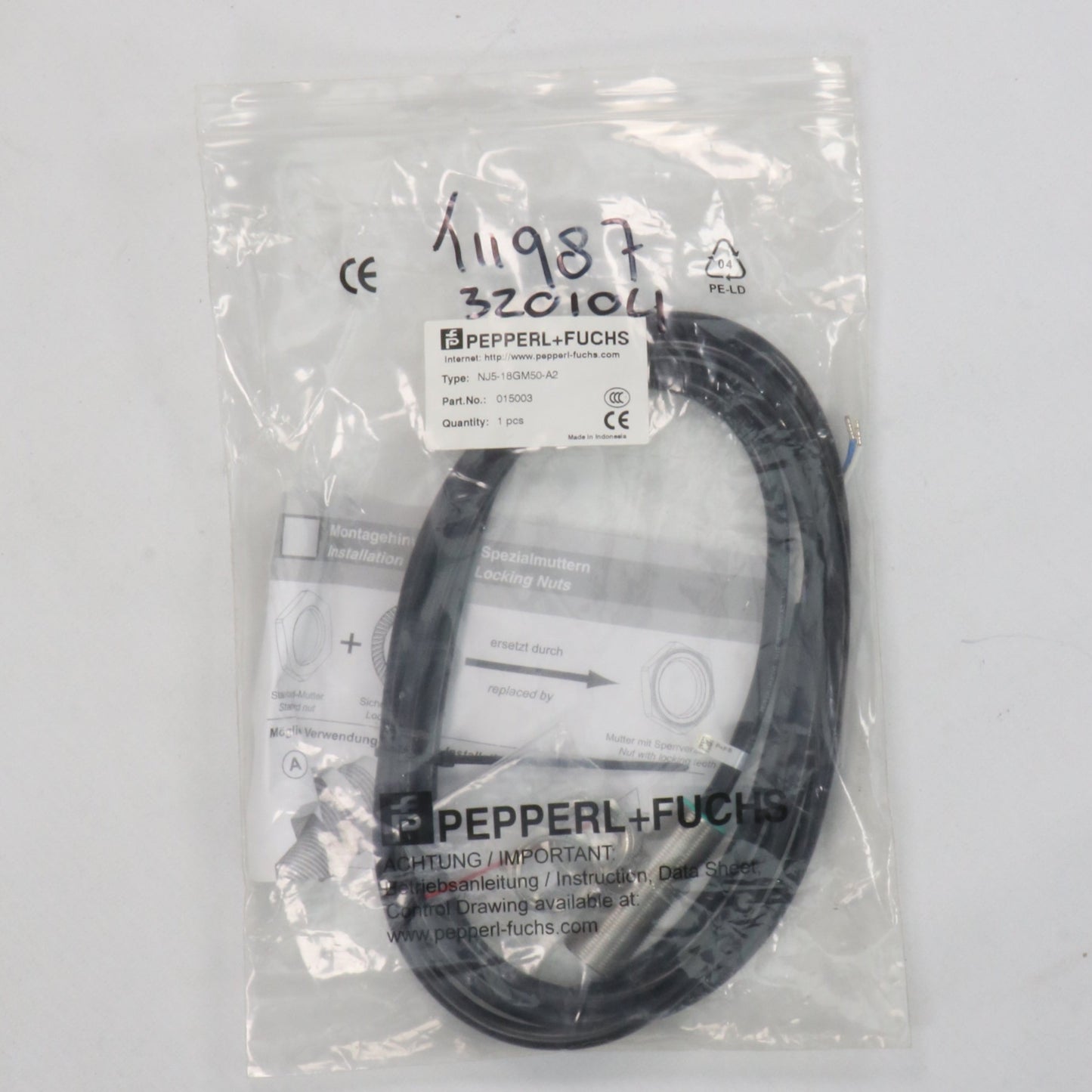 Pepperl + Fuchs NJ50-FP-E2 Inductive Sensor-Inductive Sensor-Used Industrial Parts