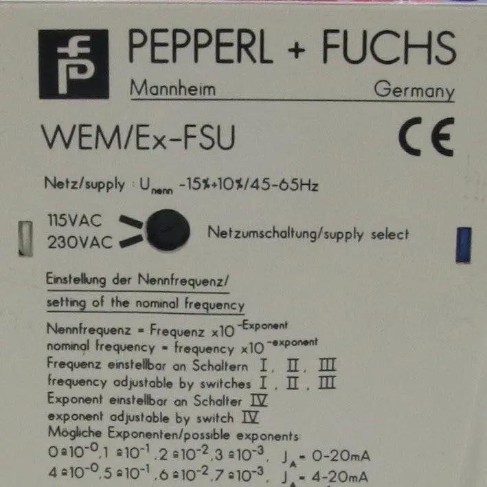 Pepperl + Fuchs WEM/Ex-FSU Frequency to Current Converter - 14424-Frequency to Current Converter-Used Industrial Parts