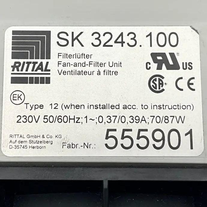 Rittal TopTherm SK 3243.100 Filter Fan Unit-Filter Fan Unit-Used Industrial Parts