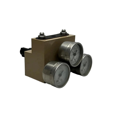 SAMSON 3708-6352 02L Pneumatic Pressure Regulator & Gauge Block Manifold-Used Industrial Parts