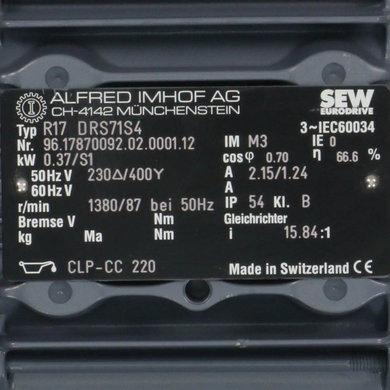 SEW Eurodrive Gearmotor-Gearmotor-Used Industrial Parts
