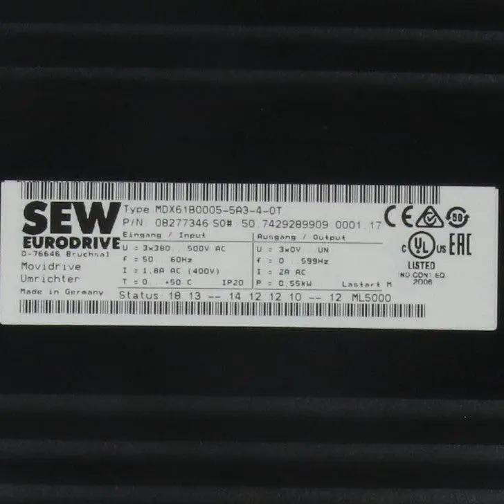 SEW Eurodrive MDX61B0005-5A3-4-0T Movidrive Frequency Inverter-Frequency Inverter-Used Industrial Parts
