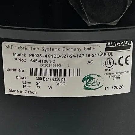 SKF / Lincoln P603S Lubrication Pump-Lubrication Pump-Used Industrial Parts