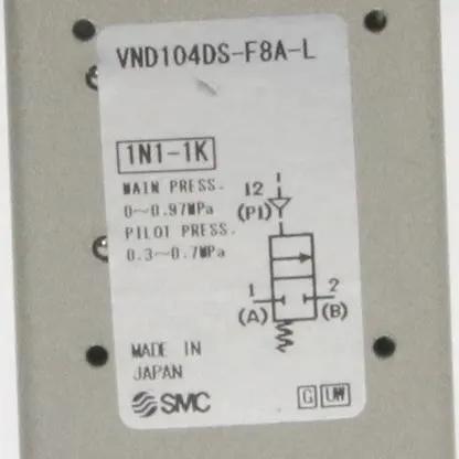 SMC VND104DS F8A L 2 Way Valve-2-Way Valve-Used Industrial Parts