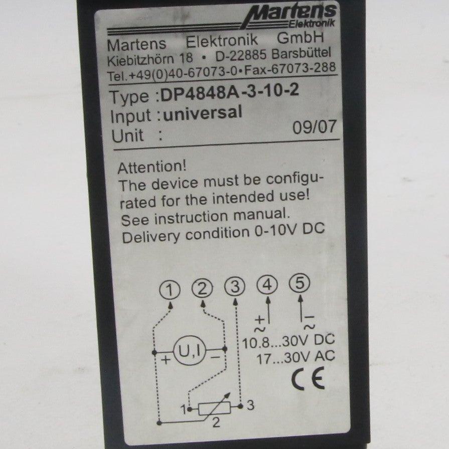 Martens Elektronik DP4848-3-10-2 Medidor Digital de Panel