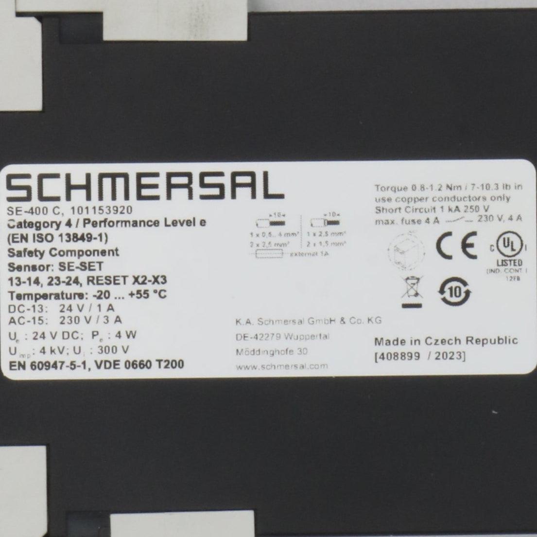 Schmersal SE 400C Safety Relay-Safety Relay-Used Industrial Parts