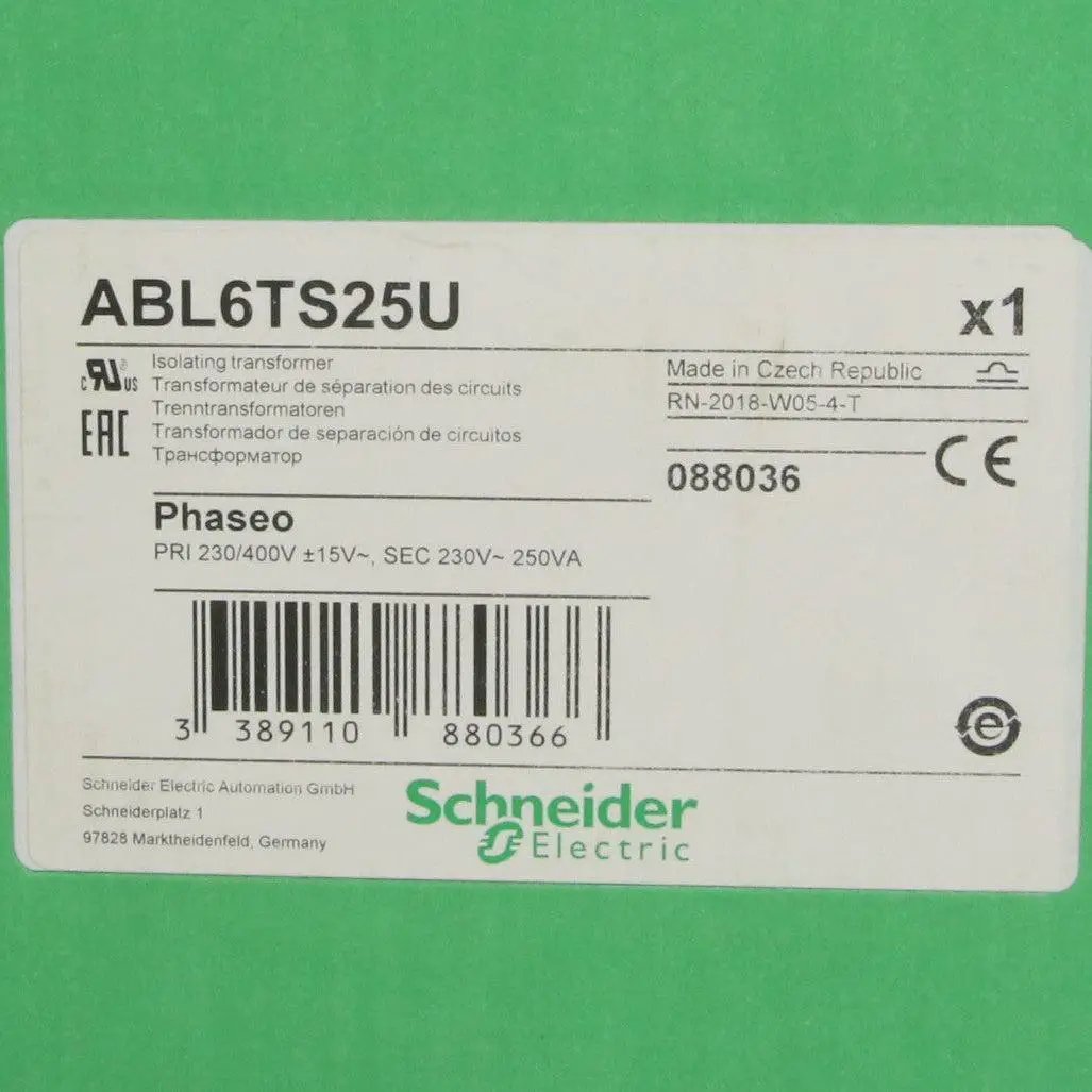 Schneider Electric ABL6TS25U Isolating Transformer-Isolating Transformer-Used Industrial Parts
