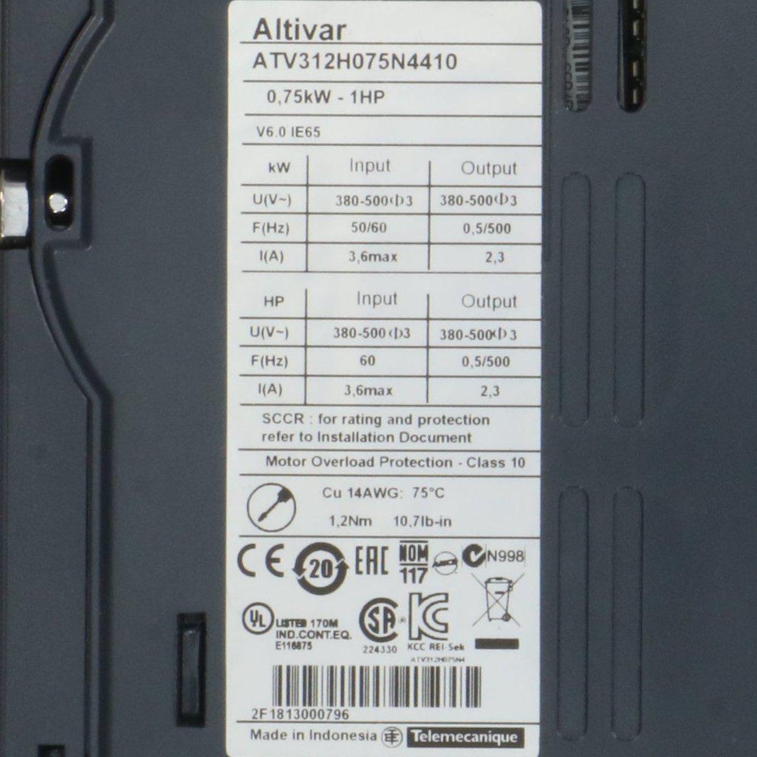 Schneider Electric ATV312H075N4410 Altivar 312 Variable Speed Drive-Variable Speed Drive-Used Industrial Parts