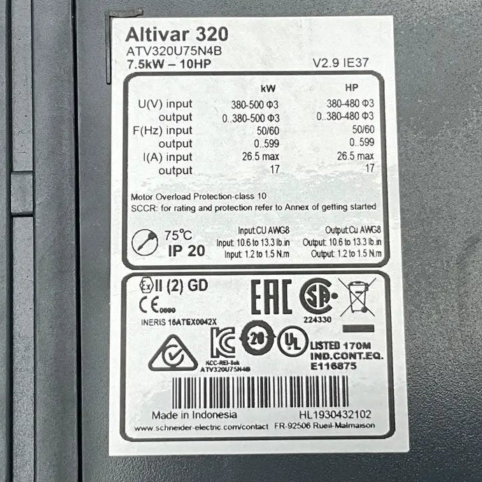 Schneider Electric Altivar 320 Frequency Inverter - 7.5kW-Frequency Inverter-Used Industrial Parts