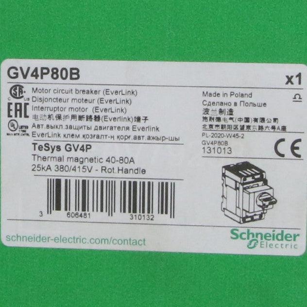 Schneider Electric GV4P80B Motor Circuit Breaker-Motor Circuit Breaker-Used Industrial Parts