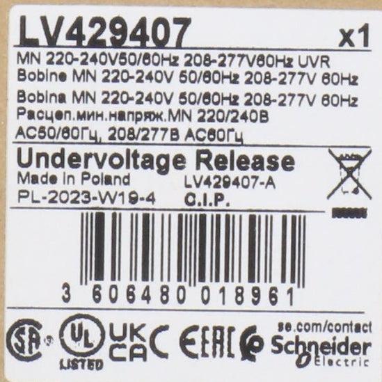 Schneider Electric LV429407 Undervoltage Release-Undervoltage Release-Used Industrial Parts