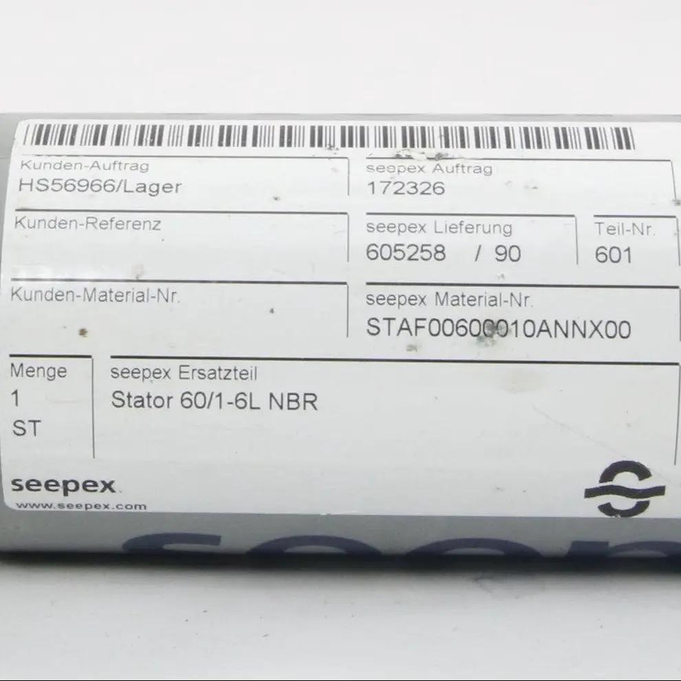 Seepex 60/1-6L NBR Progressive Cavity Pump Stator-Progressive Cavity Pump Stator-Used Industrial Parts