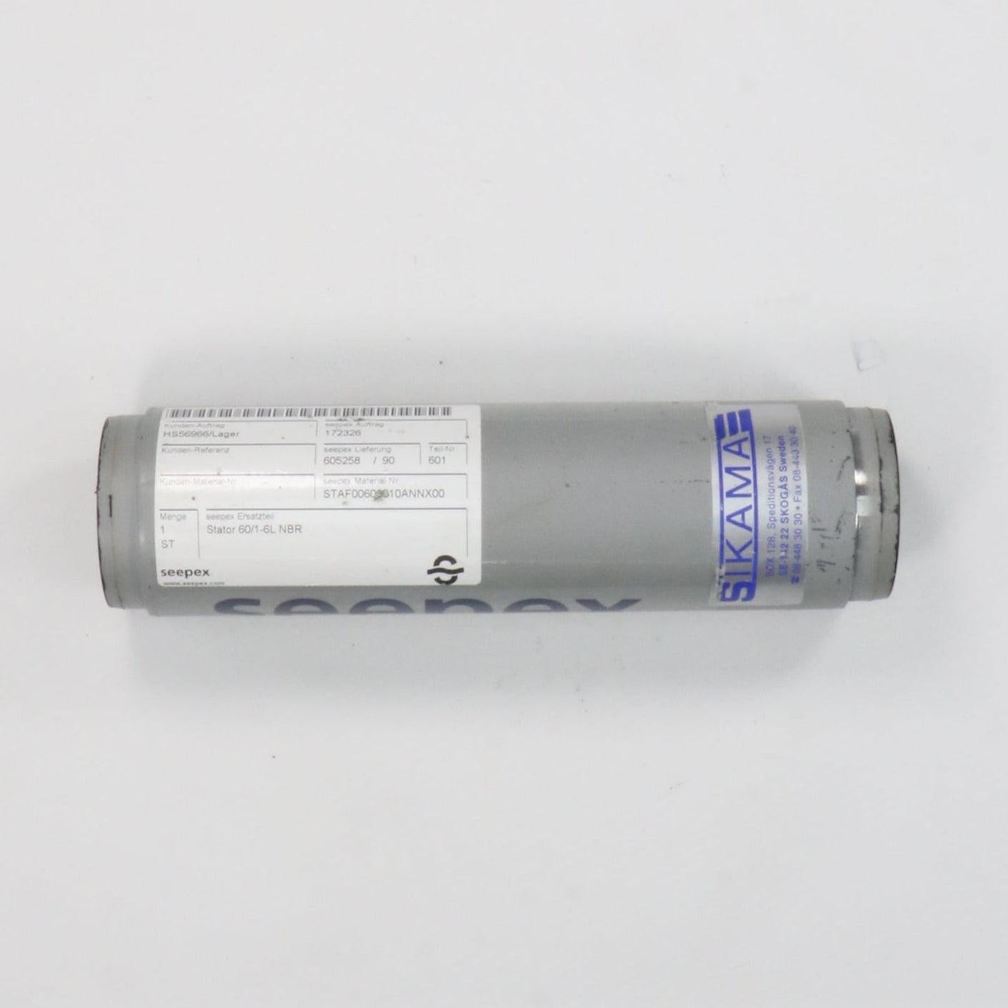 Seepex 60/1-6L NBR Progressive Cavity Pump Stator-Progressive Cavity Pump Stator-Used Industrial Parts