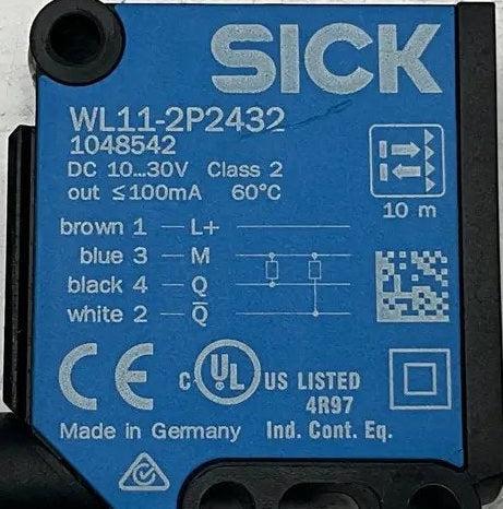 Sick WL11-2P2432 Photoelectric Retro-Reflective Sensor-Photoelectric Retro-Reflective Sensor-Used Industrial Parts