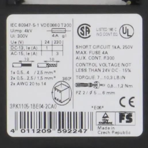 Siemens 3RK1105 1BE04 2CAO Safety Monitor-Safety Monitor-Used Industrial Parts
