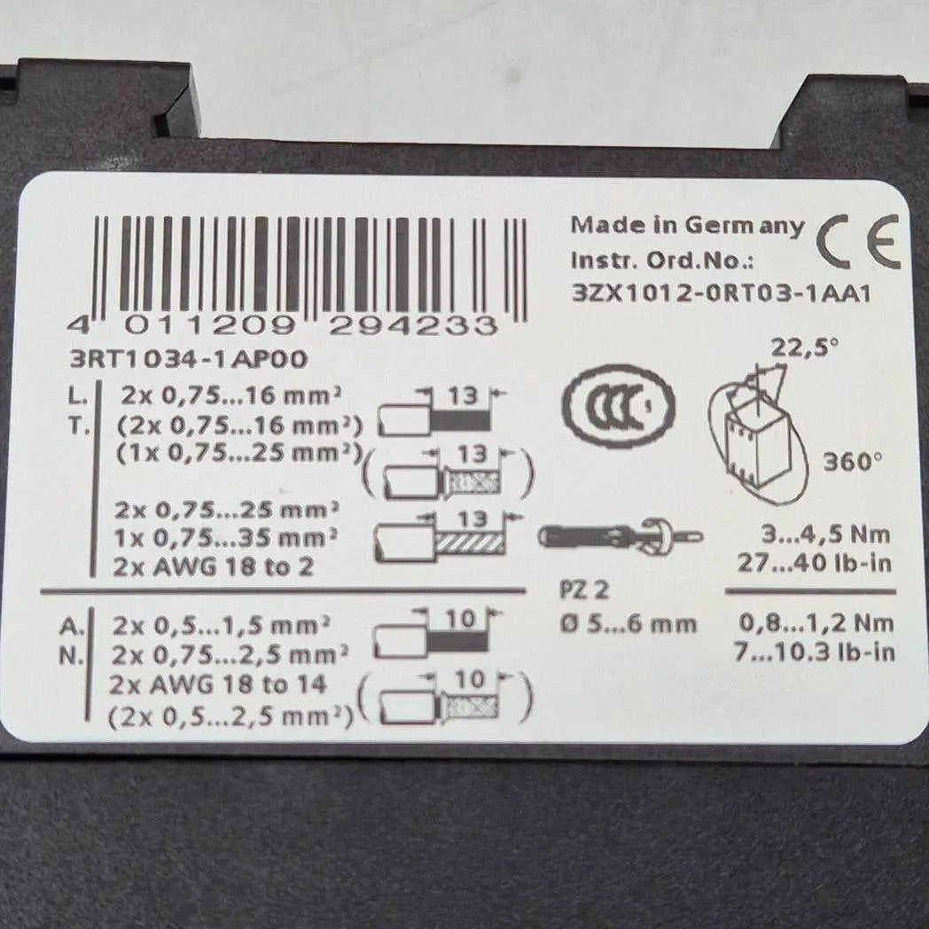 Siemens 3RT1034-1AP00 Contactor-Contactor-Used Industrial Parts
