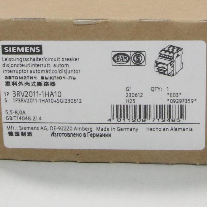 Siemens 3RV2011-1HA10 Circuit Breaker-Circuit Breaker-Used Industrial Parts