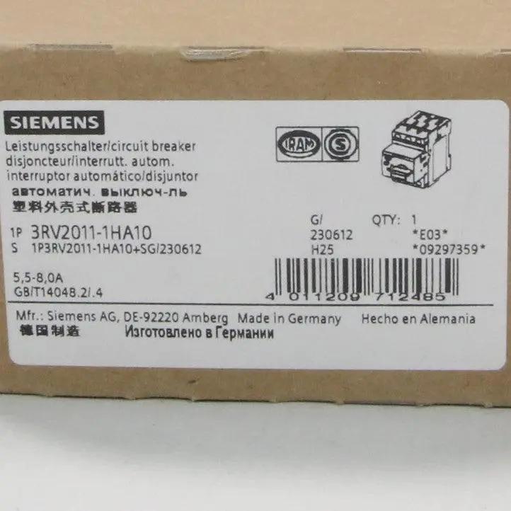 Siemens 3RV2011-1HA10 Circuit Breaker-Circuit Breaker-Used Industrial Parts