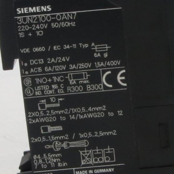 Siemens 3UN21 00 0AN7 Thermistor Tripping Unit-Thermistor Tripping Unit-Used Industrial Parts