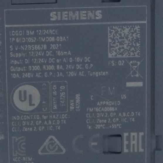 Siemens LOGO! 1P 6ED1052-1MD08-0BA1 Logic Module-Logic Module-Used Industrial Parts