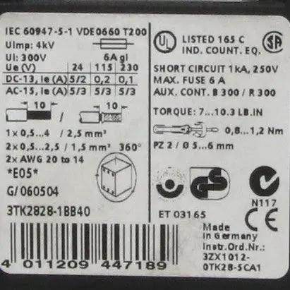 Siemens Sirius 3TK2828-1BB40 Safety Relay-Safety Relay-Used Industrial Parts