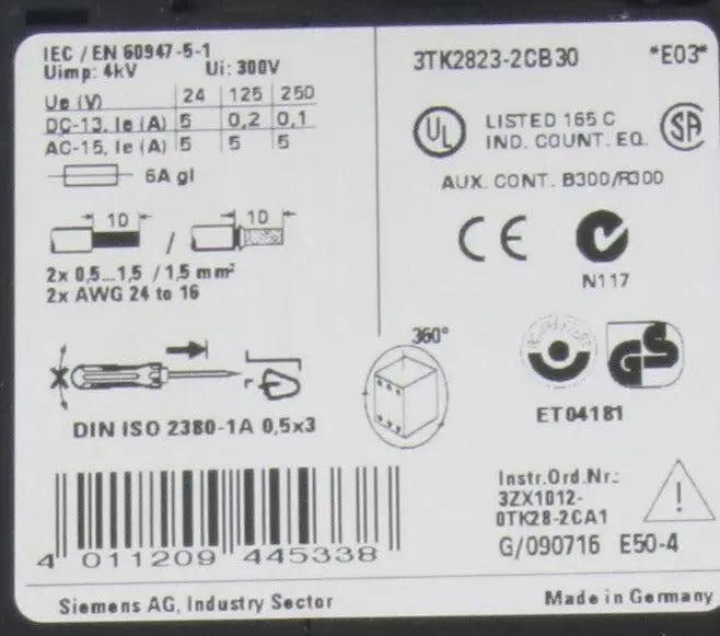 Siemens Sirius Safety Relay 3TK2823-2CB30-Safety Relay-Used Industrial Parts