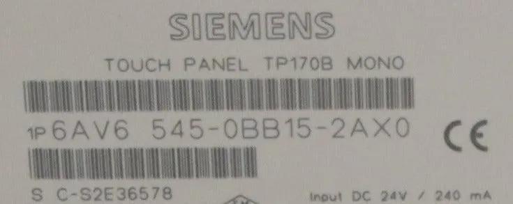 Siemens TP170B Touch Panel - 6AV6 545-0BB15-2AX0-Touch Panel-Used Industrial Parts