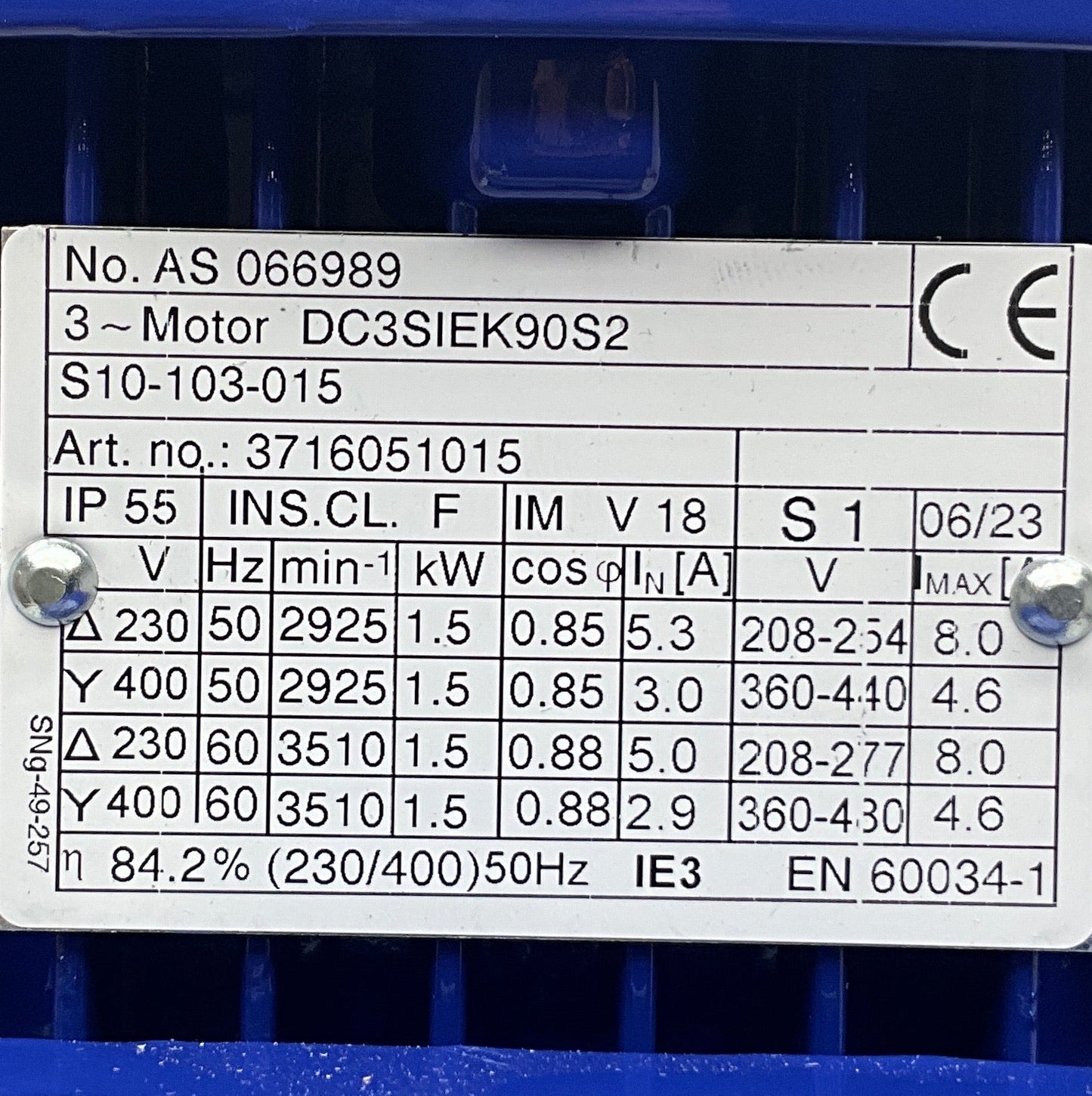 Speck Pumpen IN-VB 4-90-11F-3A5-015 Vertical Multistage In-line Centrifugal Pump-Vertical Multistage In-line Centrifugal Pump-Used Industrial Parts