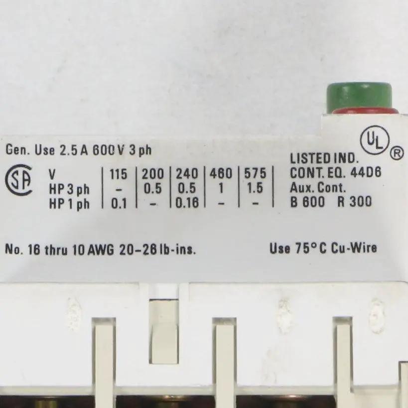 Sprecher + Schuh KTA 3-25 Motor Circuit Protector 0.63 - 1.0 A-Motor Circuit Protector-Used Industrial Parts