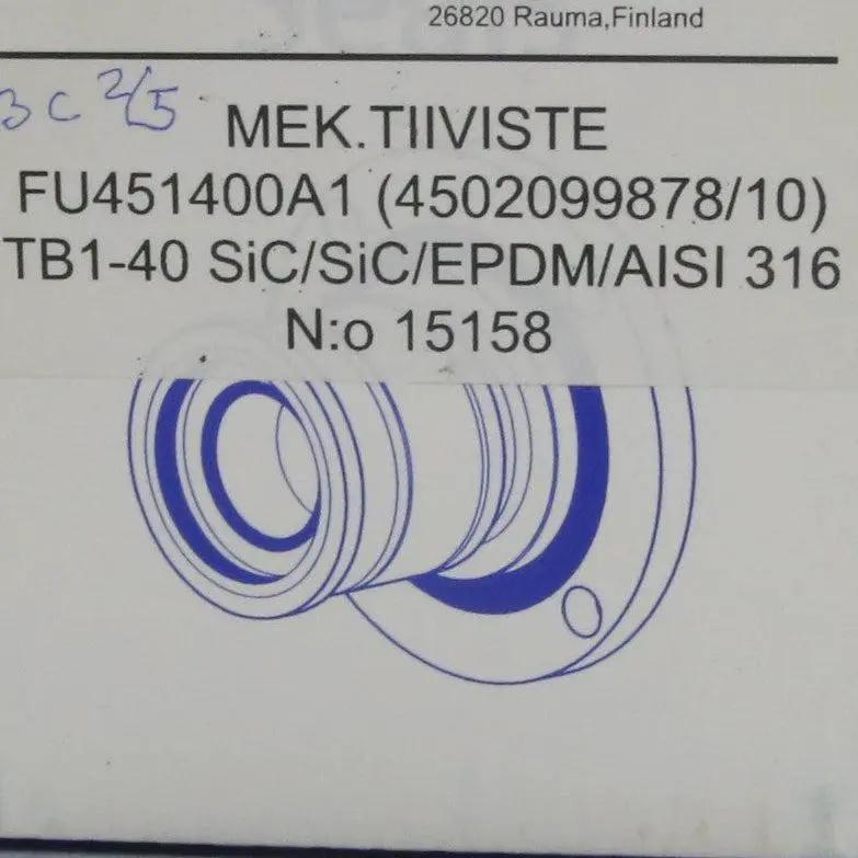 Sulzer TB1-40 Mechanical Seal-Mechanical Seal-Used Industrial Parts