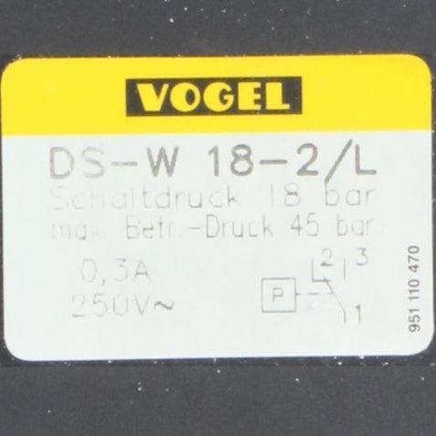 Vogel DS-W 18-2/L Pressure Switch-Pressure Switch-Used Industrial Parts