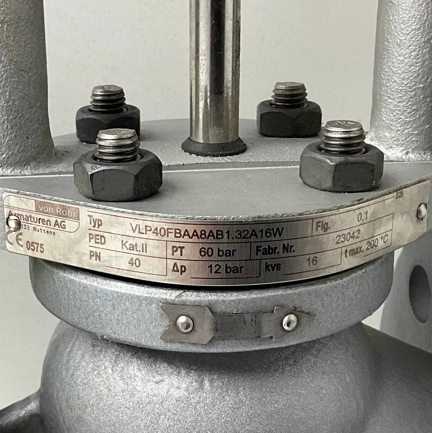 Von Rohr Armarturen AG VLP40FBAA8AB1.32A16W Control Valve-Control Valve-Used Industrial Parts