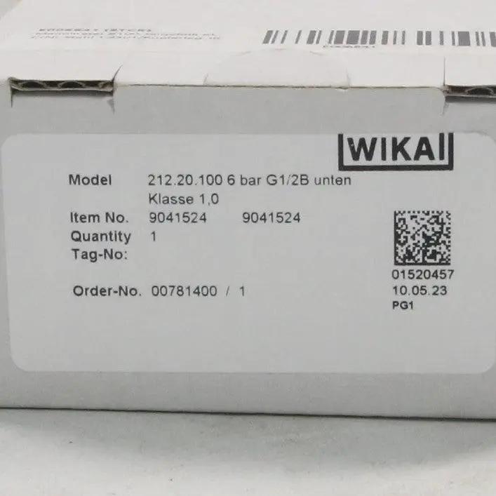 Wika 212.20.100 Analog Pressure Gauge-Analog Pressure Gauge-Used Industrial Parts