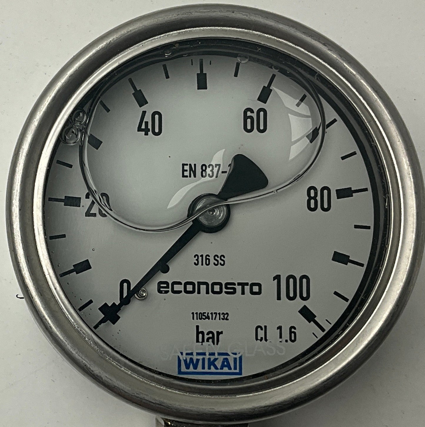 Wika 233.50.063 Econosto Bourdon Tube Pressure Gauge-Econosto Bourdon Tube Pressure Gauge-Used Industrial Parts