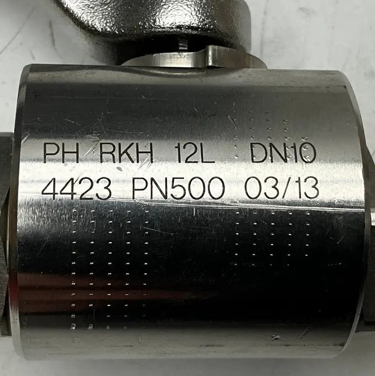 PH Industrie-Hydraulik RKH 12L Stainless Steel Ball Valve-Stainless Steel Ball Valve-Used Industrial Parts