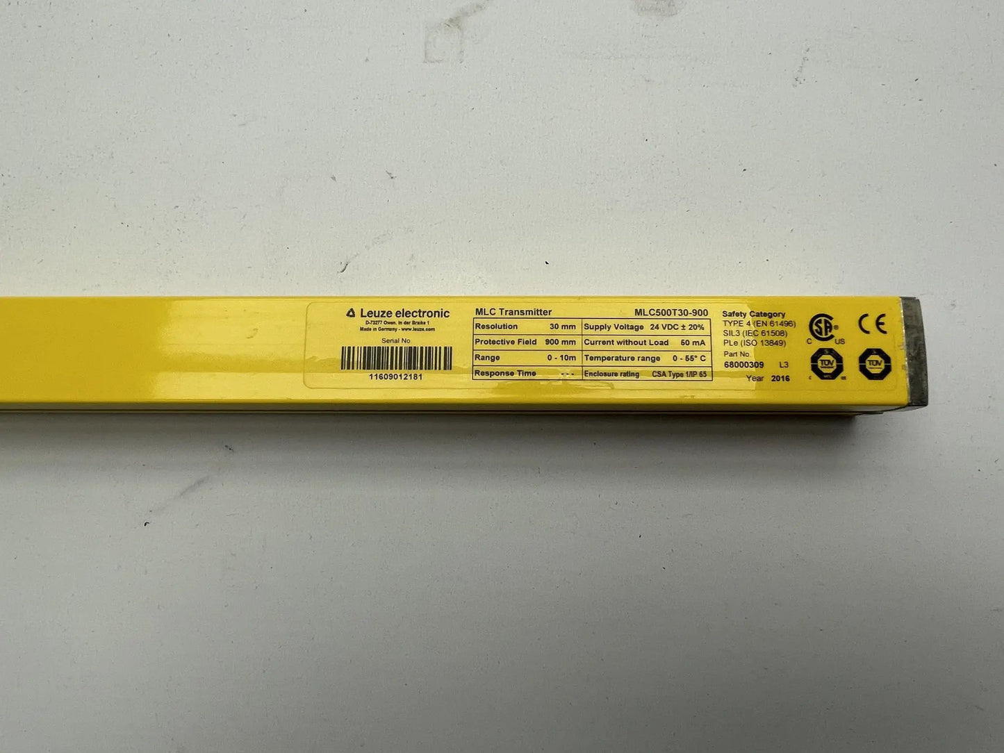 Leuze MLC500T30-900 68000309 Light Curtain Transmitter-Electric Components-Used Industrial Parts