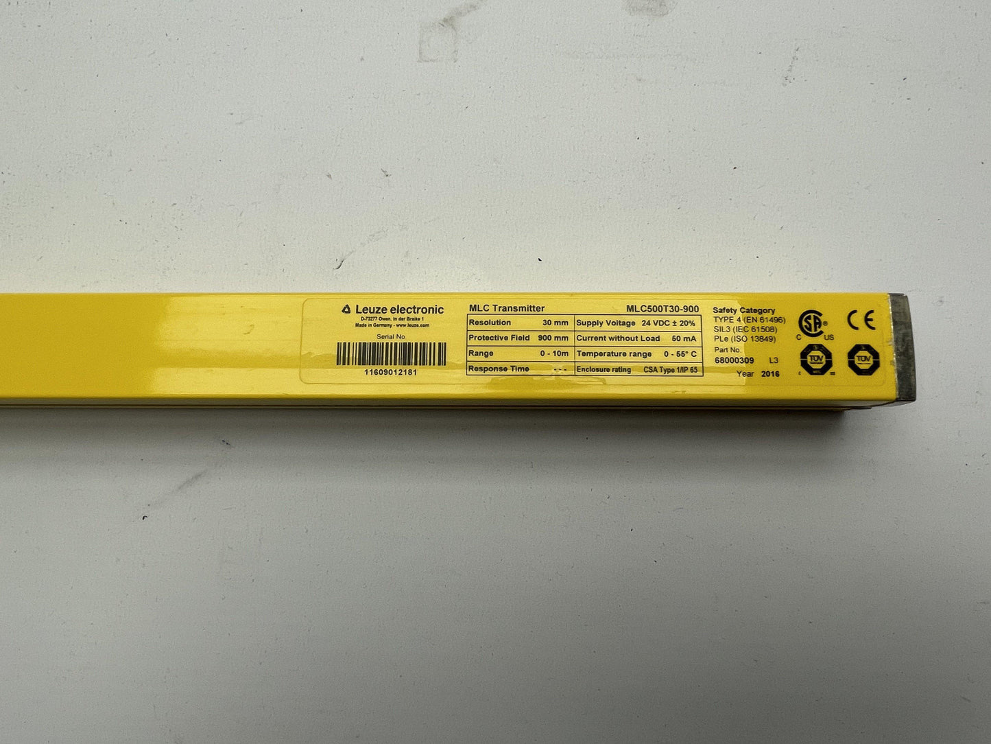 Leuze MLC500T30-900 68000309 Light Curtain Transmitter-Electric Components-Used Industrial Parts