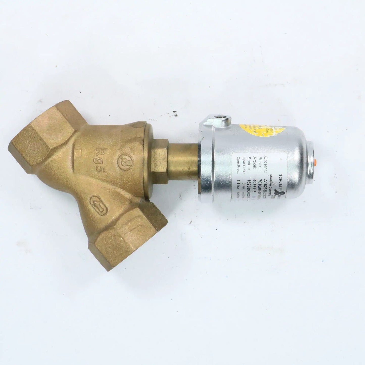 Schubert&Salzer 701004V101000 Angeld Brass Valve-Industrial-Used Industrial Parts
