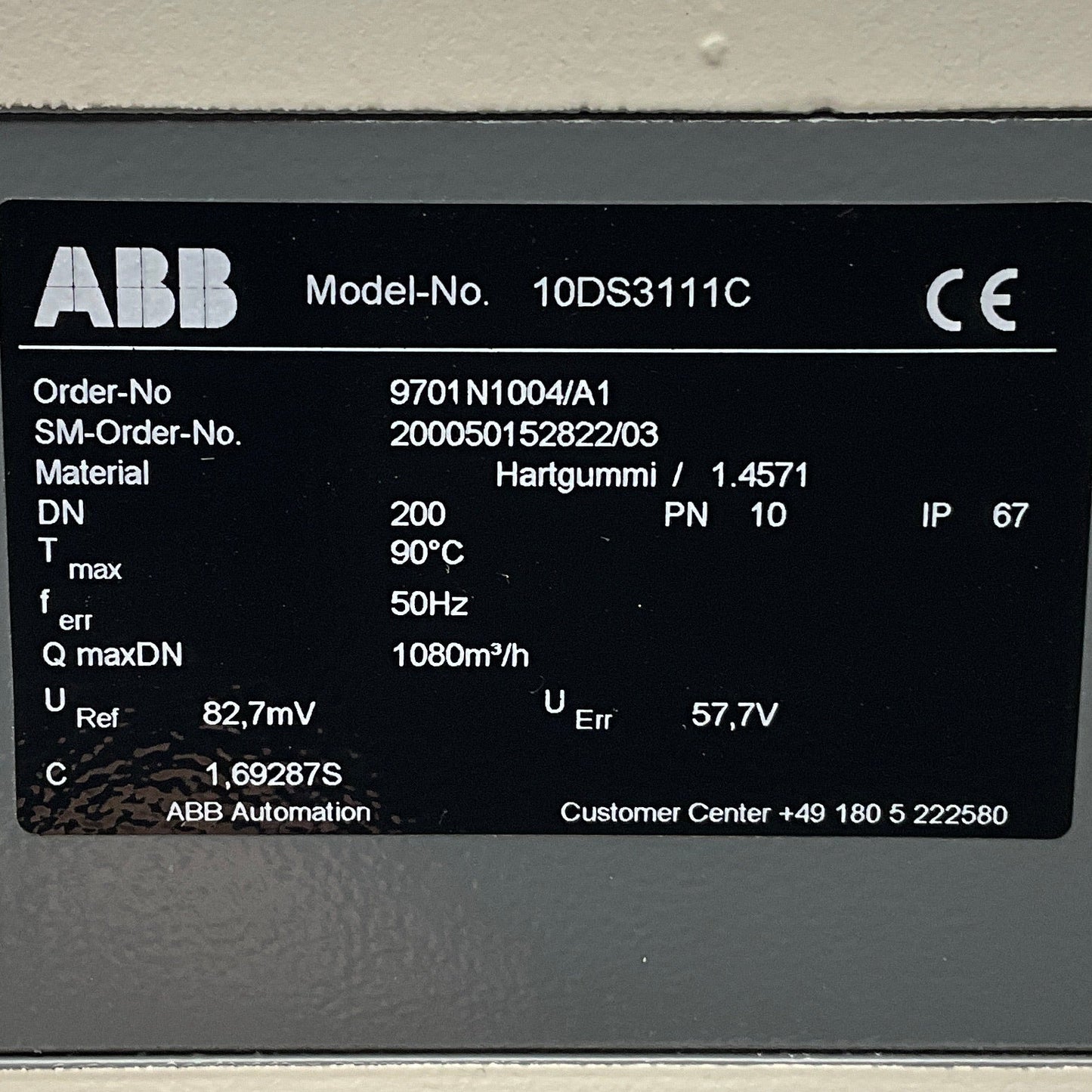 ABB 10DS3111C Electromagnetic Flow Meter-Electromagnetic Flow Meter-Used Industrial Parts