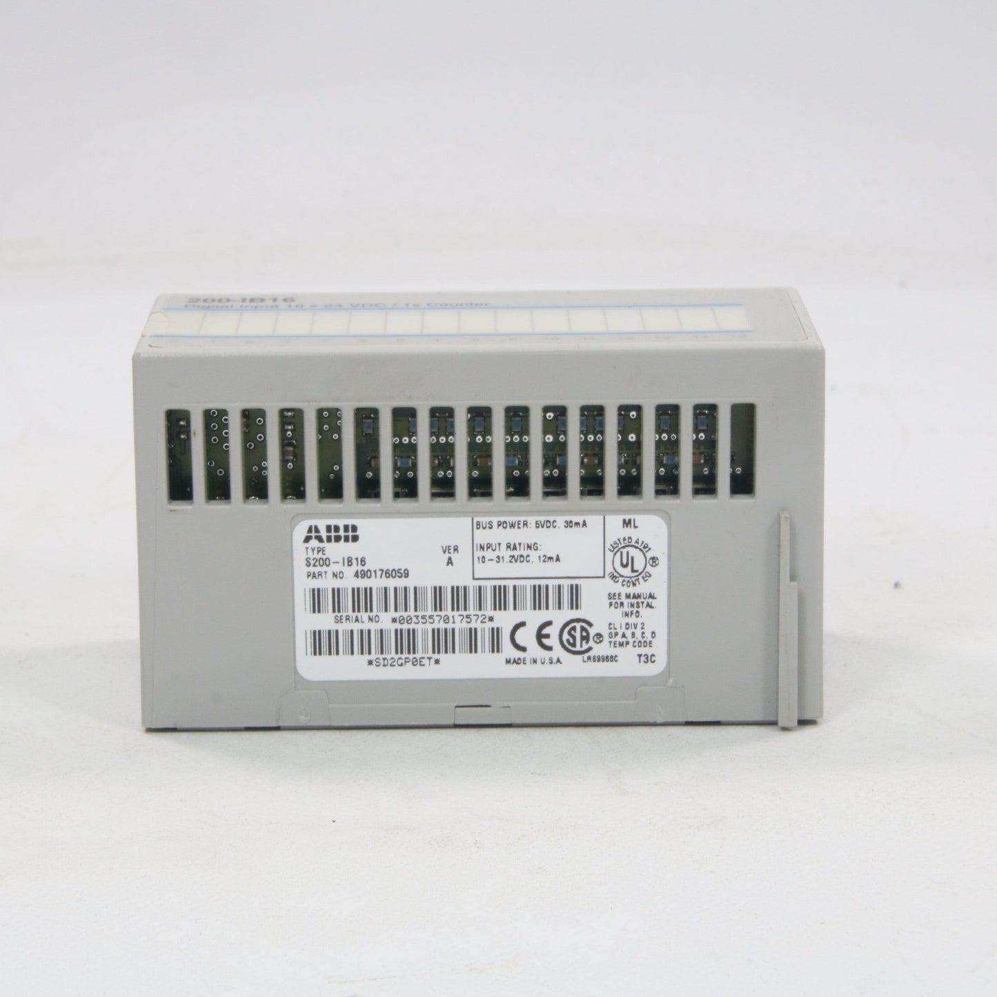 ABB 200-IB16 Digital Input 16 x 24 VDC/1 Counter-Digital Input Module-Used Industrial Parts