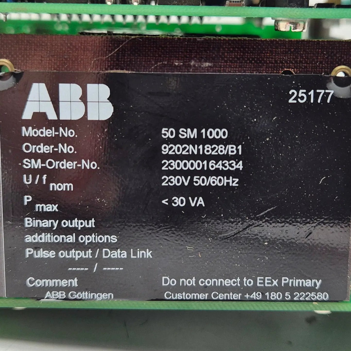 ABB 50 SM 1000 Electromagnetic Flowmeter Signal Converter Module-Electromagnetic Flowmeter Signal Converter Module-Used Industrial Parts