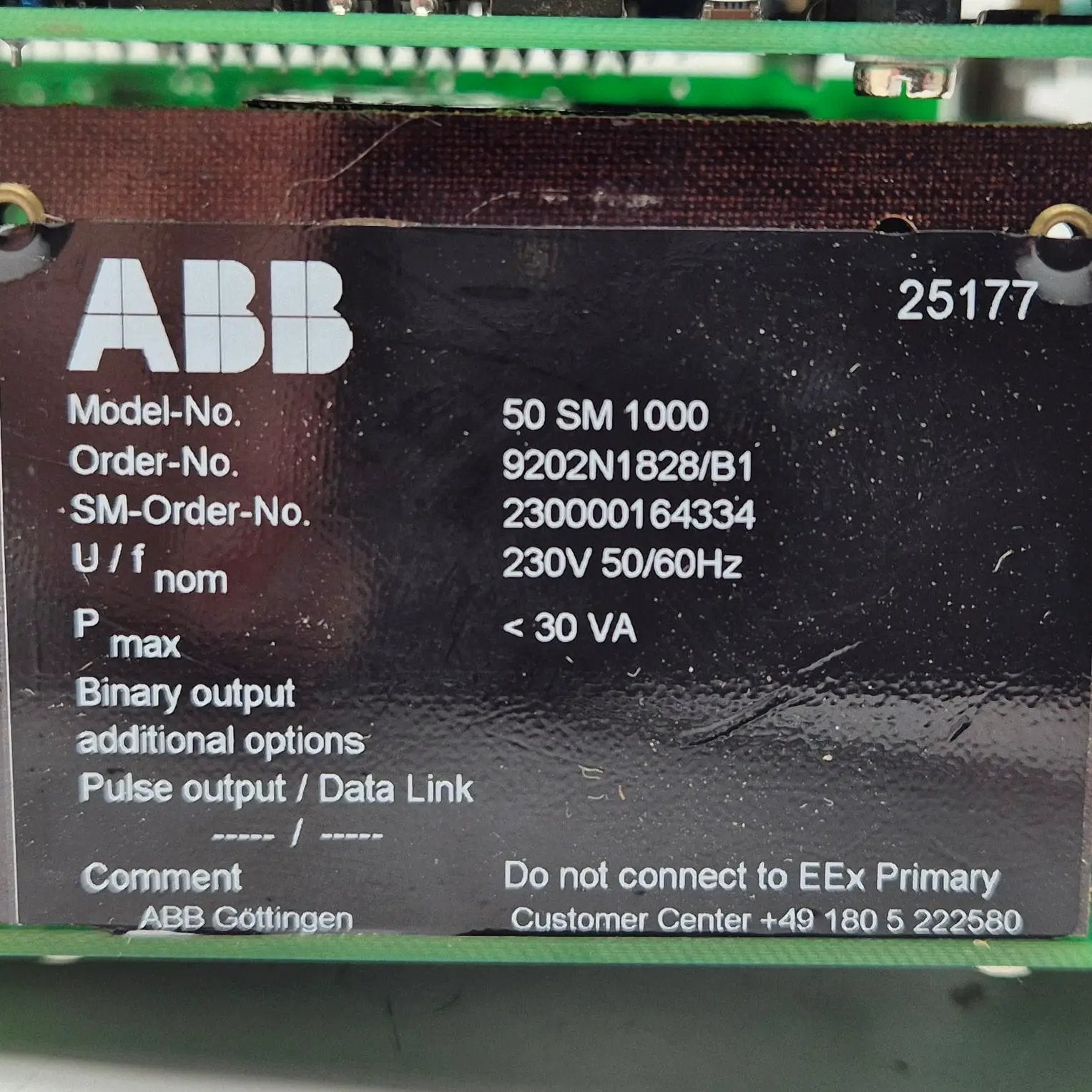 ABB 50 SM 1000 Electromagnetic Flowmeter Signal Converter Module-Electromagnetic Flowmeter Signal Converter Module-Used Industrial Parts