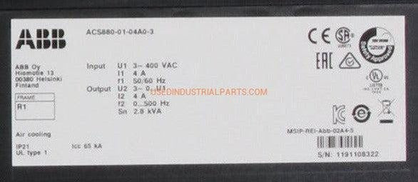 ABB ACS 880 01 04A0 3 Inverter Drive-Inverter Drive-AE-01-08-Used Industrial Parts