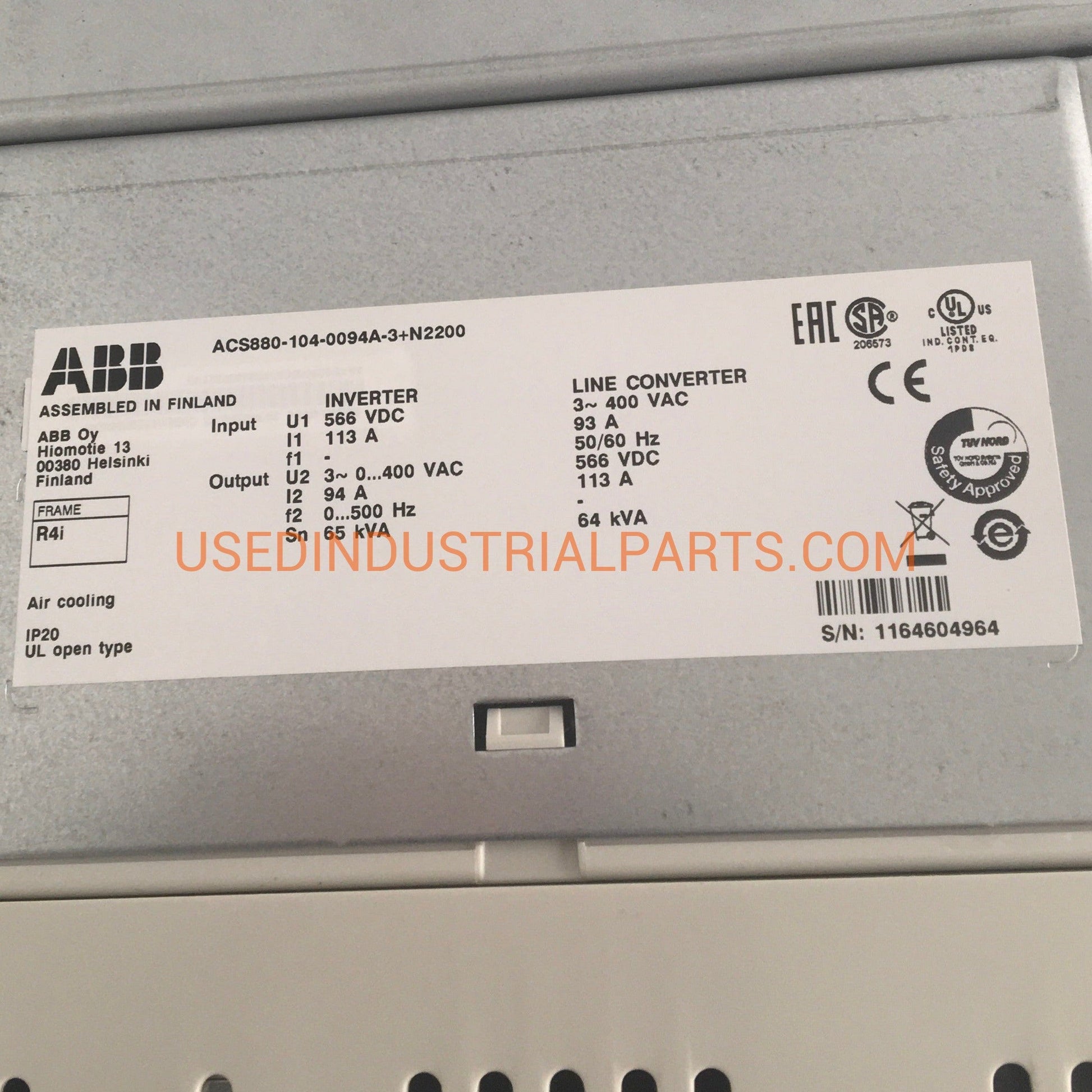 ABB ACS 880 104 0094A 3 Inverter/Line Converter-Frequency Converter-EB-03-01-Used Industrial Parts