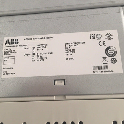 ABB ACS 880 104 0094A 3 Inverter/Line Converter - used-Frequency Converter-Used Industrial Parts