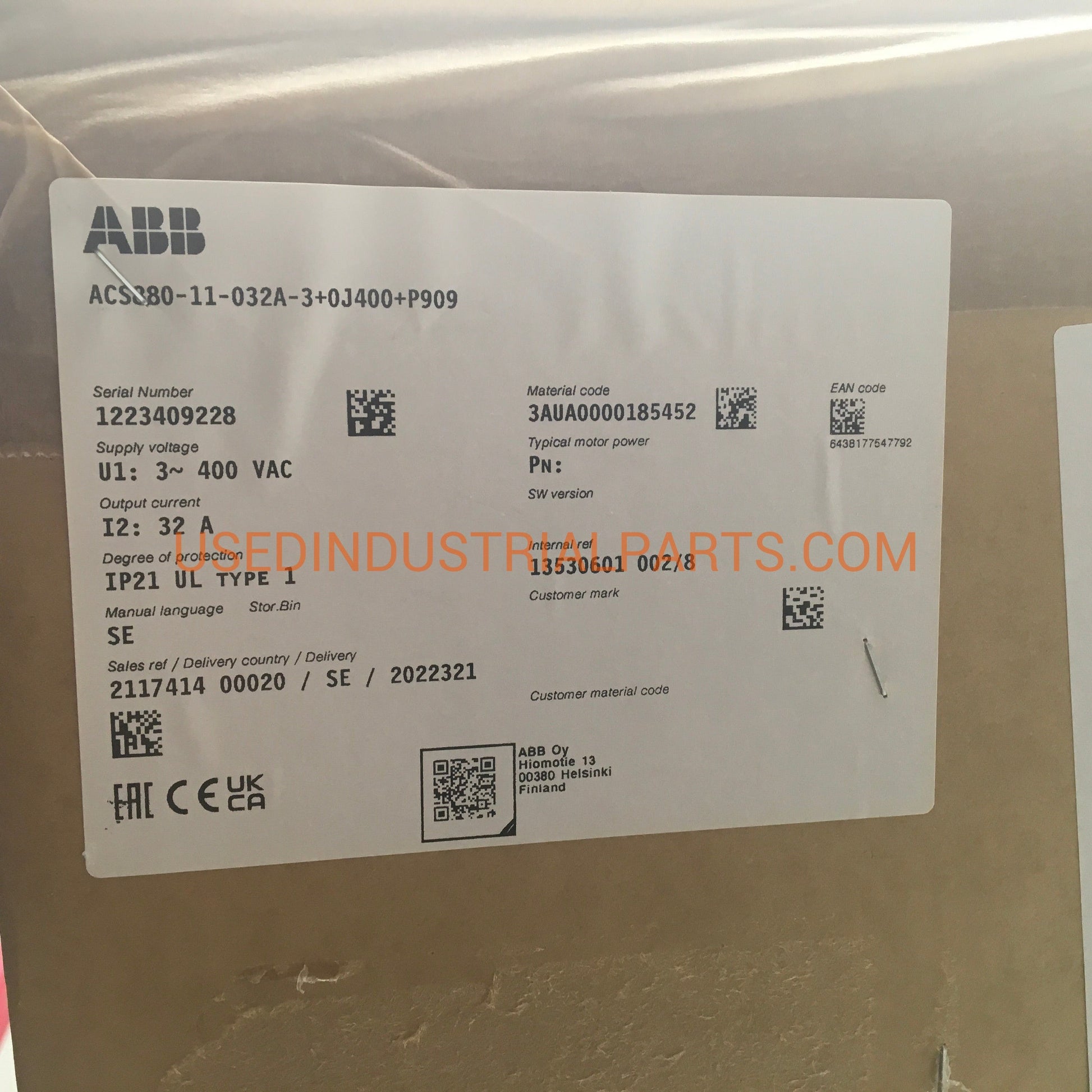 ABB ACS 880 11 032A 3 Regenerative Single Drive-Regenerative Single Drive-Used Industrial Parts