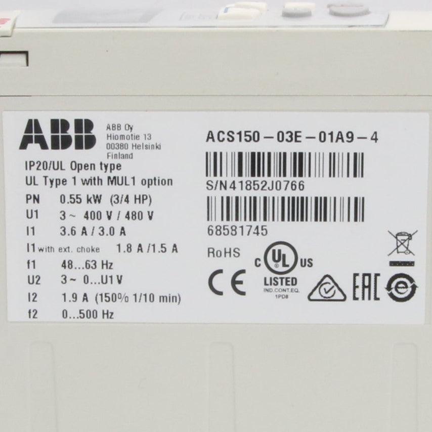 ABB ACS150 03E 01A9 4 Inverter Drive-Inverter Drive-Used Industrial Parts