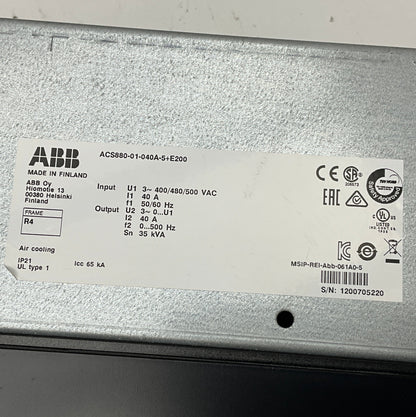 ABB ACS880-01-040A-5 AC Inverter Drive-AC Inverter Drive-Used Industrial Parts