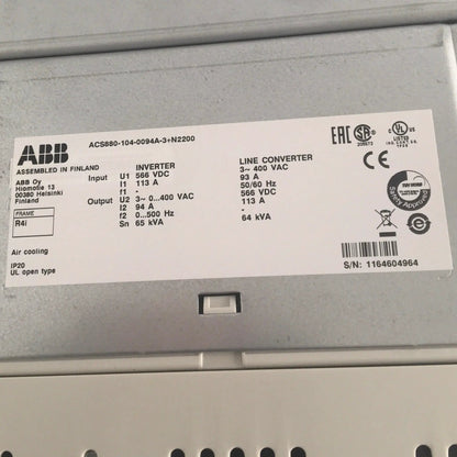 ABB ACS880-104-0094A-3 Inverter/Line Converter-Frequency Converter-Used Industrial Parts