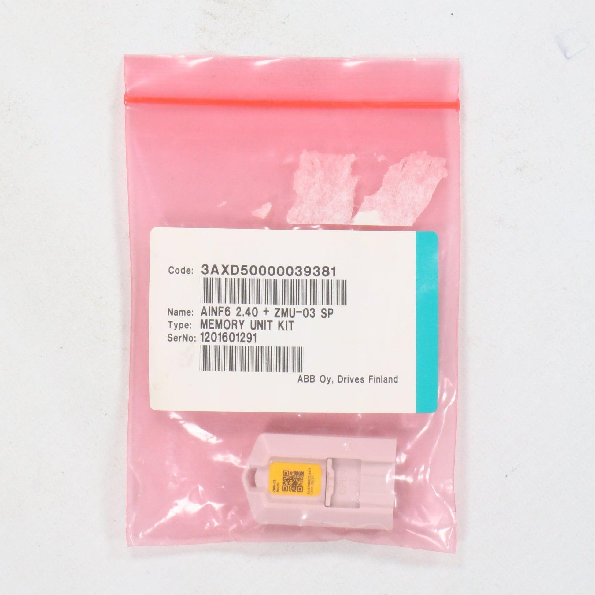 ABB AINF6 2.40 + ZMU-03 SP Memory Unit Kit-Memory Unit Kit-Used Industrial Parts